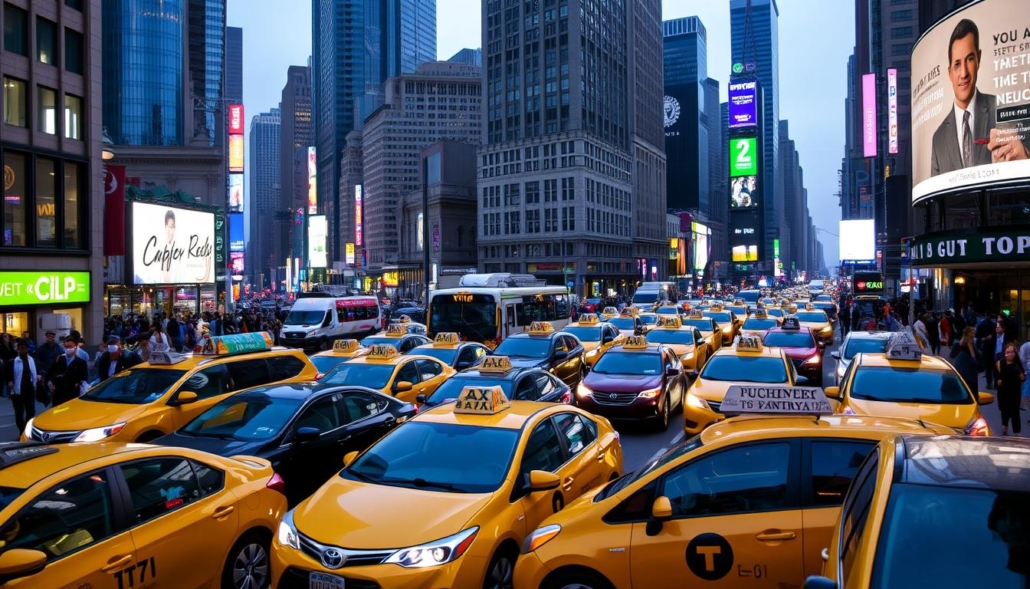 Congestie en verkeersdrukte in New York City